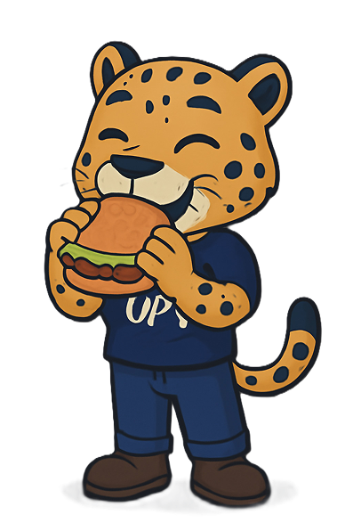 Mascota Jaguar comiendo